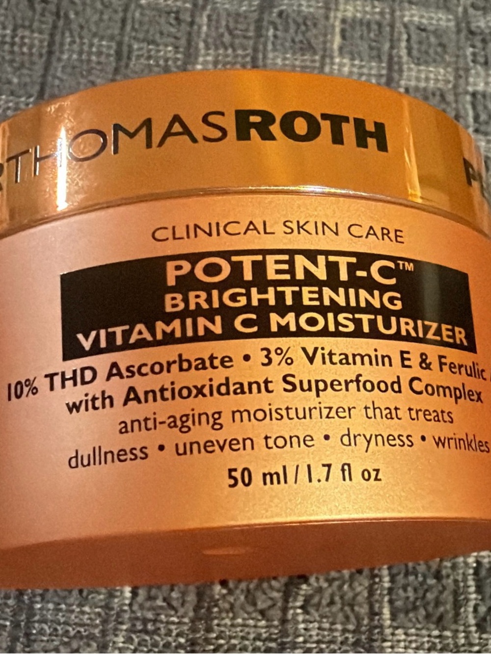 Peter Thomas Roth Potent-C Brightening Moisturizer — Gold/Peach